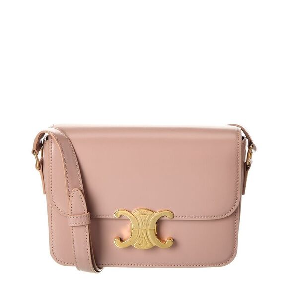 Celine Triomphe Leather Shoulder Bag, Pink - Picture 1 of 4